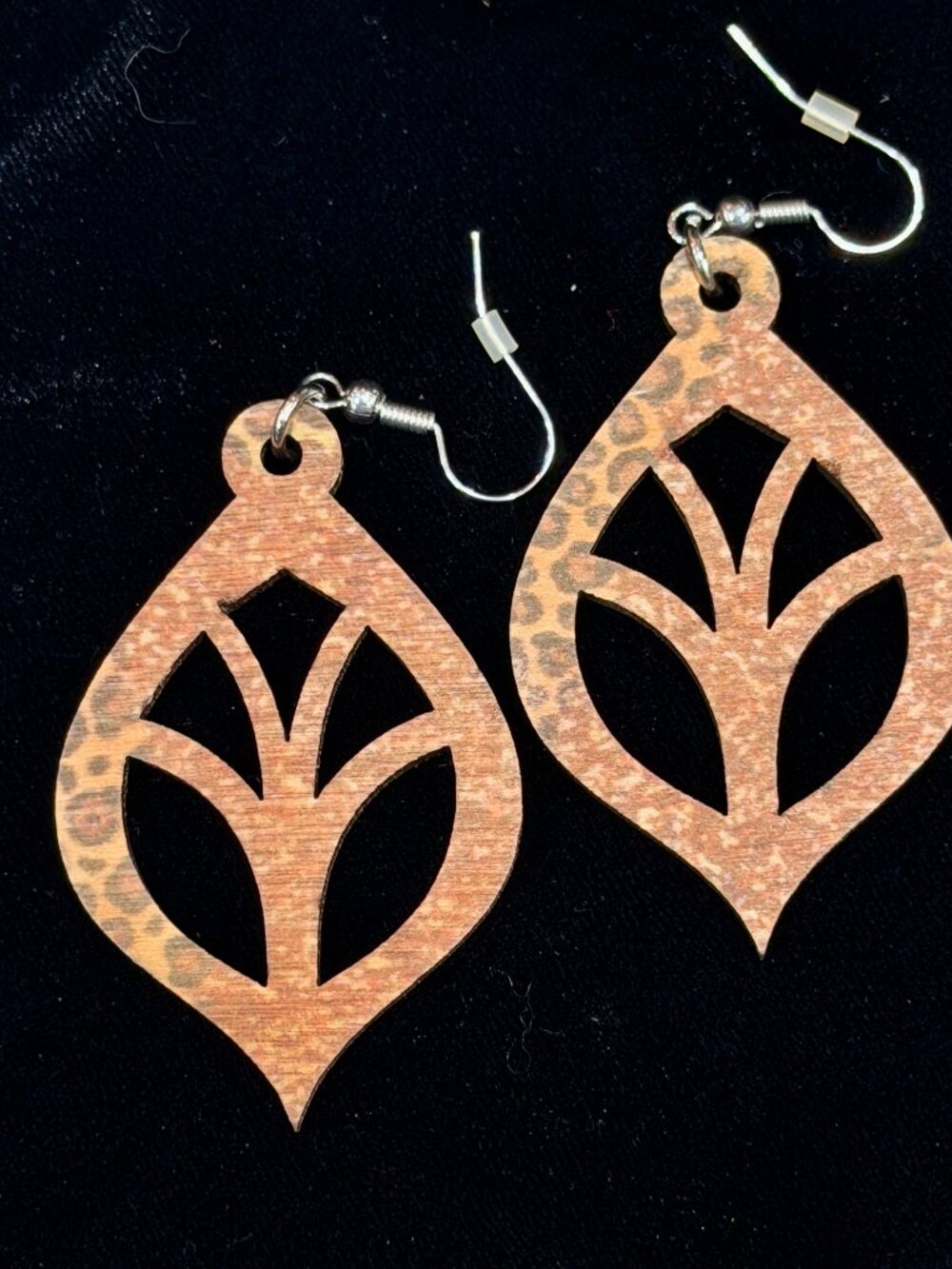 Leopard Teardrop Cutout Earrings